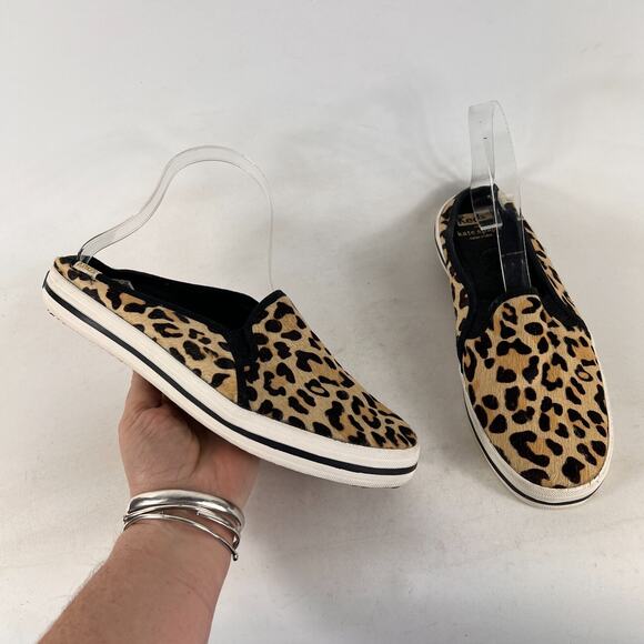 Kate Spade x keds slip on athletic shoes women’s 8 animal cheetah print backless - Picture 1 of 11